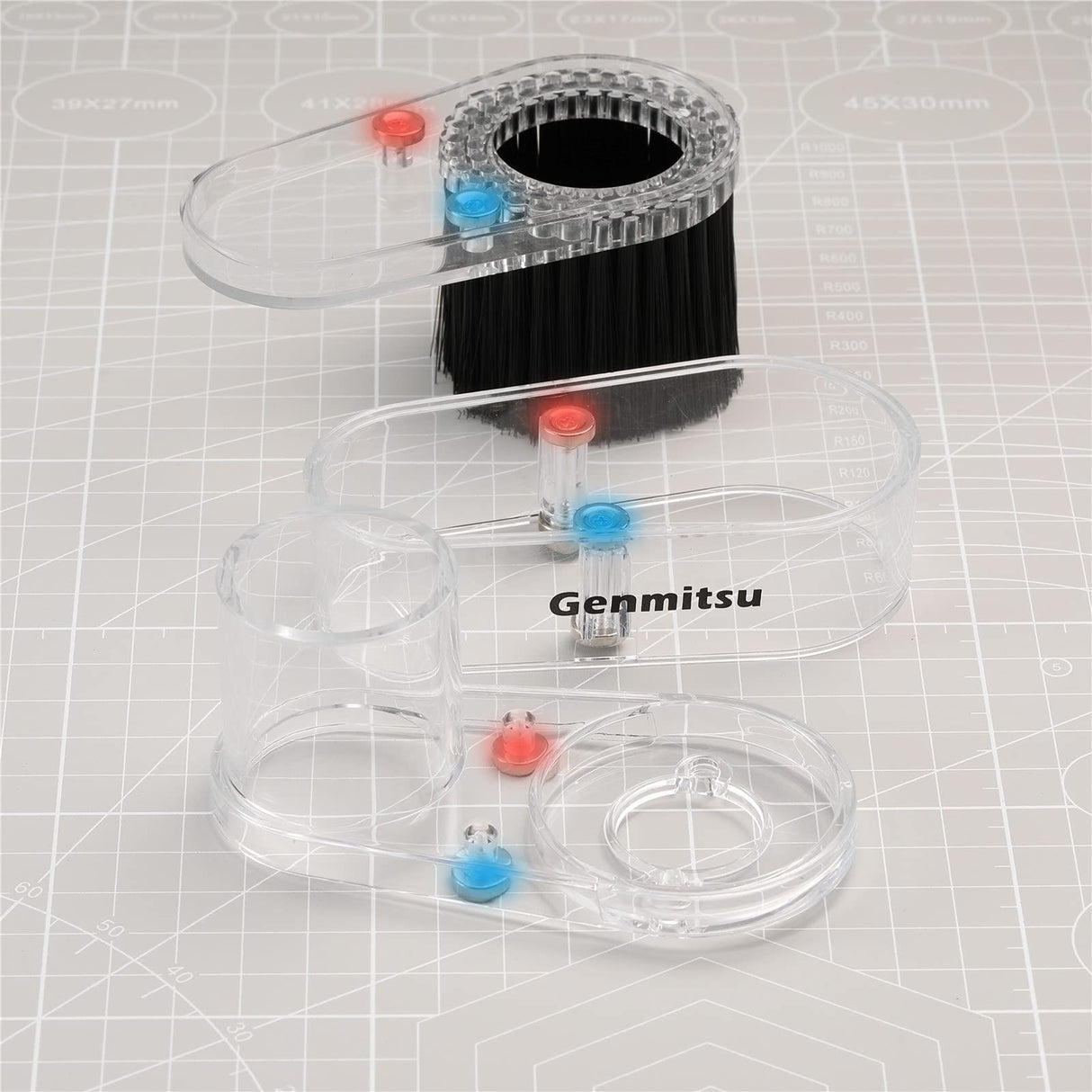 Genmitsu CNC Dust Shoe ABS Cover Cleaner for 3018 Series CNC Router/CNC Machines with a 42mm Diameter Motor, Hose Adapter Outer Diameter 38mm (1.5″), Genmitsu