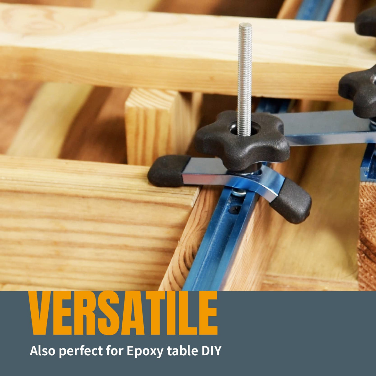 POWERTEC 71389 T-Track Mini Hold-Down Clamp, 3-5/8" L x 3/4" W – 2 Pack POWERTEC