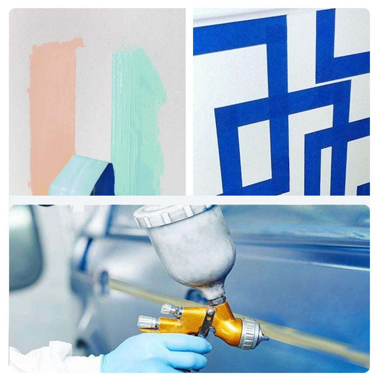 TAPEBEAR Multi-Surface Painter's Tape, UV Anti Residue Free Blue Tape, Wall Painting Masking Tape with Sharp Lines for Indoor Outdoor Painting, 1.88 TAPEBEAR