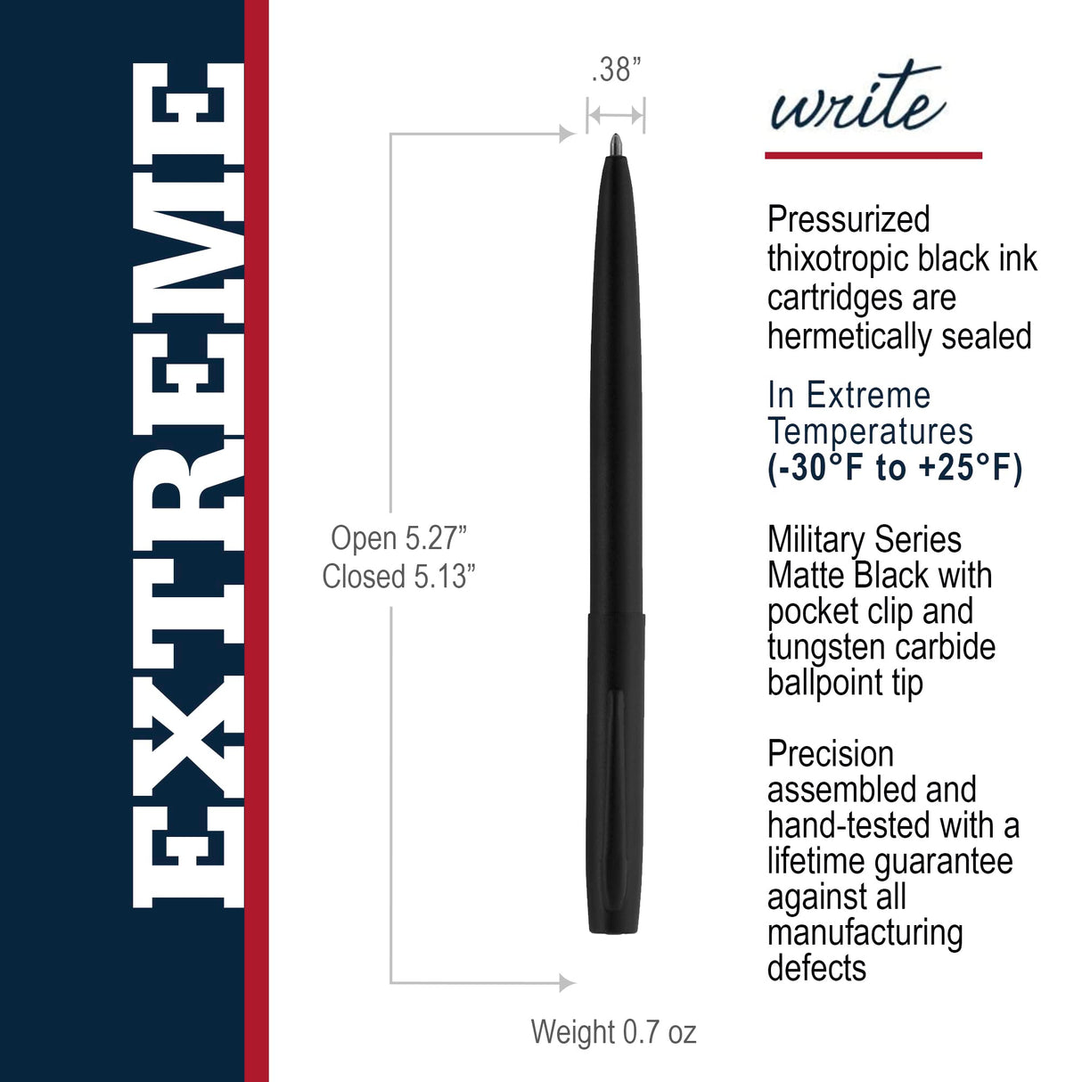 Fisher Space Pen - Non-Reflective Military Matte Black M4B- Cap-O-Matic - Gift Boxed Fisher Space Pen