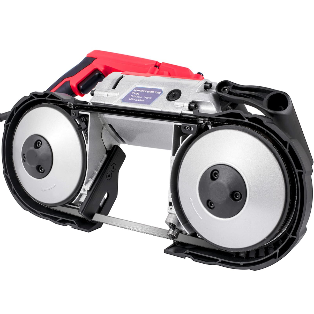 VEVOR Portable Band Saw, 5Inch Cutting Capacity Corded BandSaw, Variable Speed Hand held Band Saw,10Amp Motor Portable Bandsaw, Deep Cut Bandsaw for VEVOR