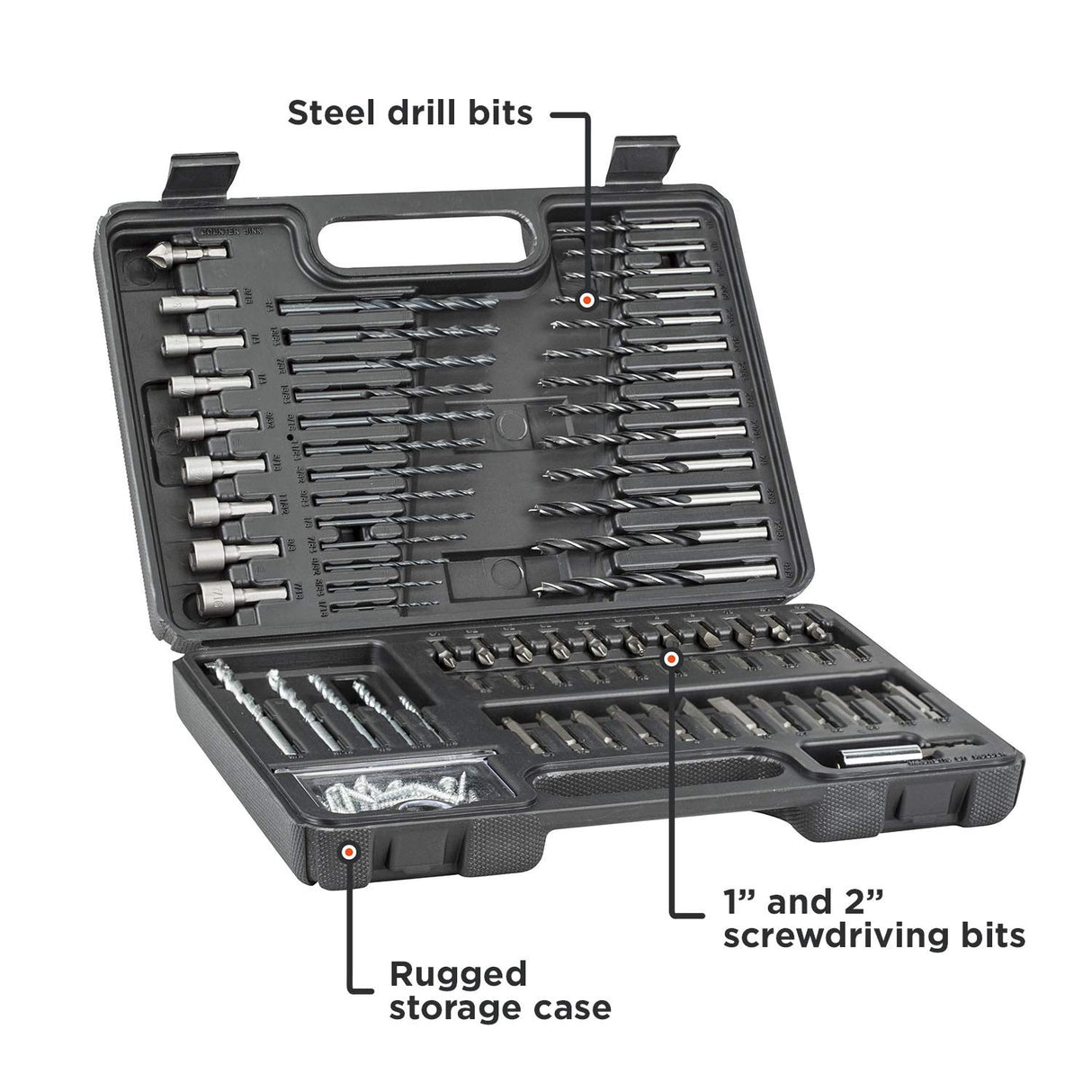 BLACK+DECKER Drill Bit Set / Screwdriver Bit Set Combo, 109-Piece (BDA91109) BLACK+DECKER