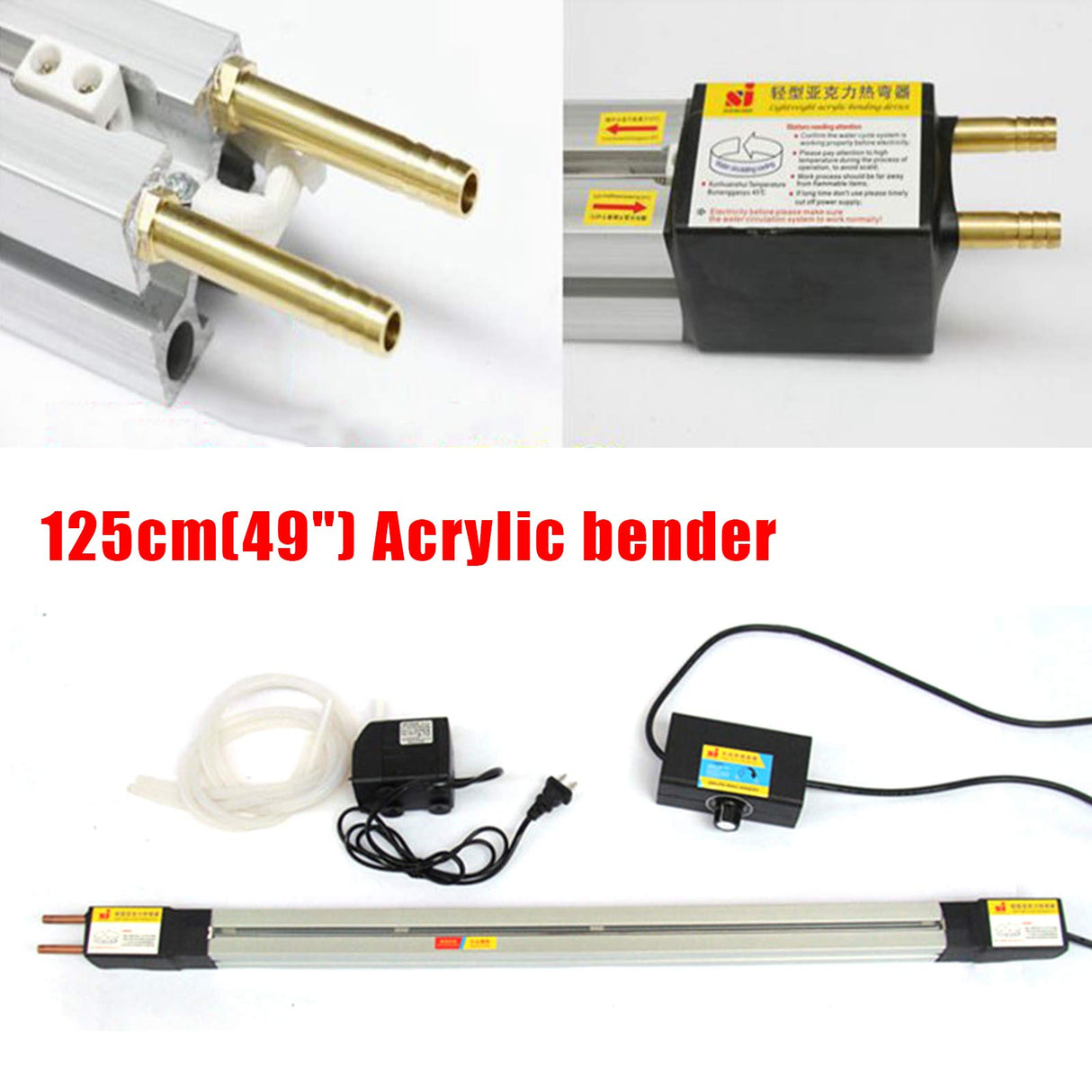 JINHZIXIU 48in Acrylic Plastic PVC Bending Machine 125cmHeater Hot Heating Bender Manual Hot Heating Bender Tool Bending Thickness 1-6mm 110V 1500W JINHZIXIU
