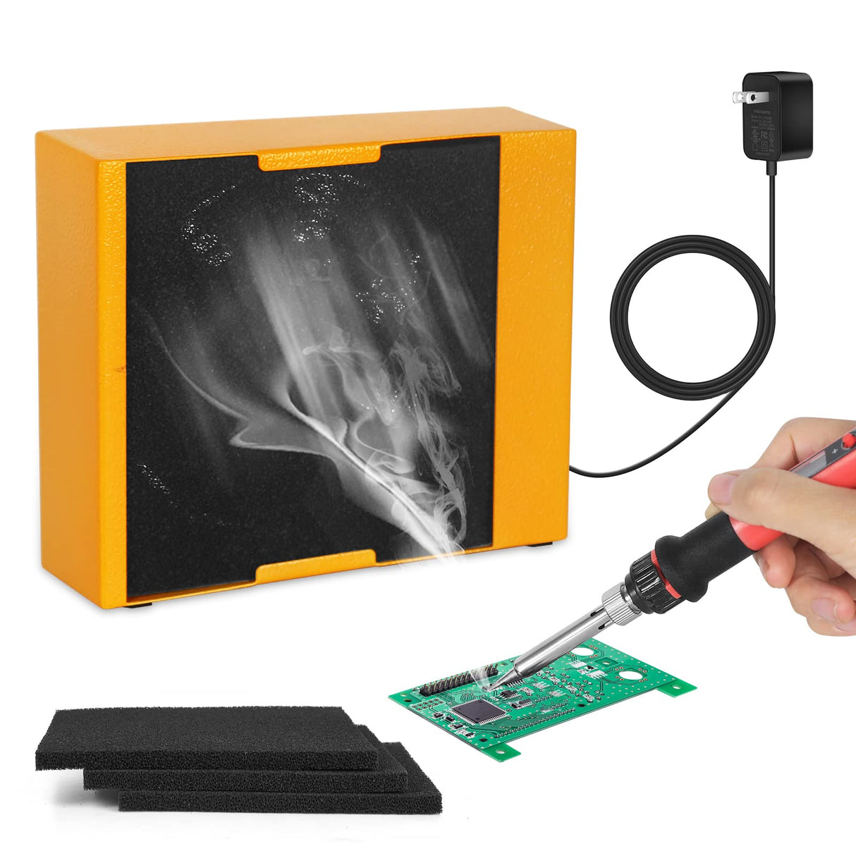 Solder Fume Extractor Smoke Absorber Remover Smoke Prevention Absorber 12V DIY Working Fan for Soldering Station NOEVSBIG