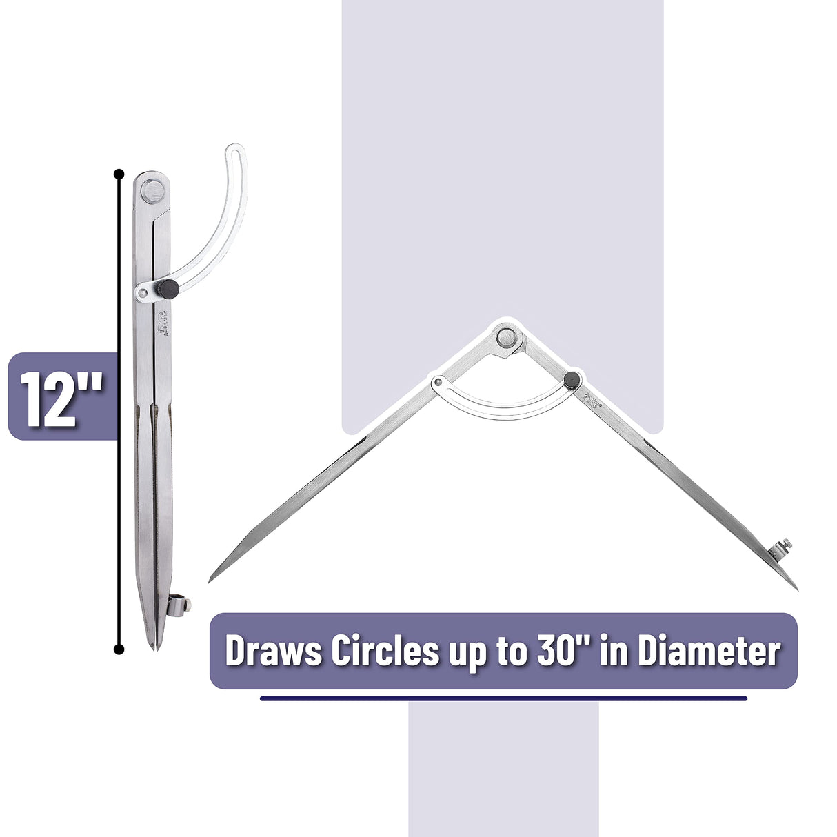 Mr. Pen- Professional Large Compass for Woodworking, 12 Inch Compass with Wing, Compass for Geometry, Compass Drawing Tool, Woodworking Compass, Mr. Pen