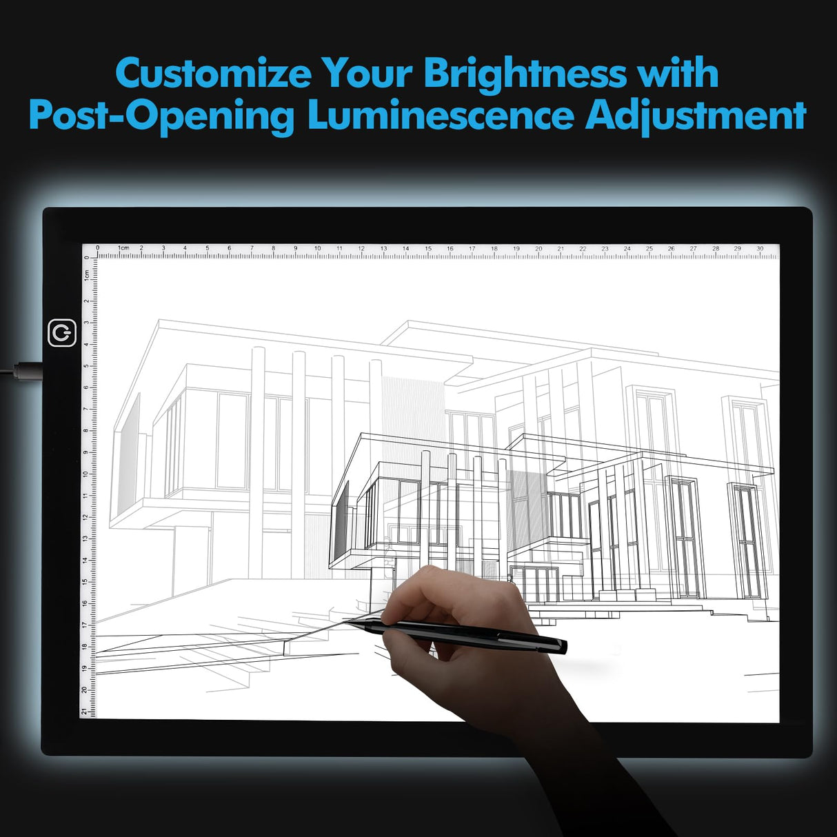 Dorhui Bright Pad Go, A4 Light Pad for Tracing & Weeding Vinyl, LED Copy Board Light Tracing Box Ultra-Thin Adjustable USB Power for Cricut Vinyl Dorhui