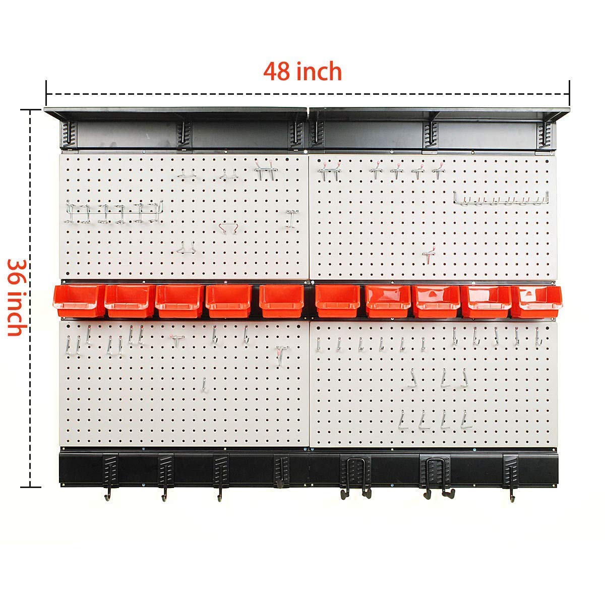 Ultrawall Pegboard Wall Organizer, 48X 36 inch for Garage Storage with Hooks, Storage Bins, Tool Panel Organizer Ultrawall