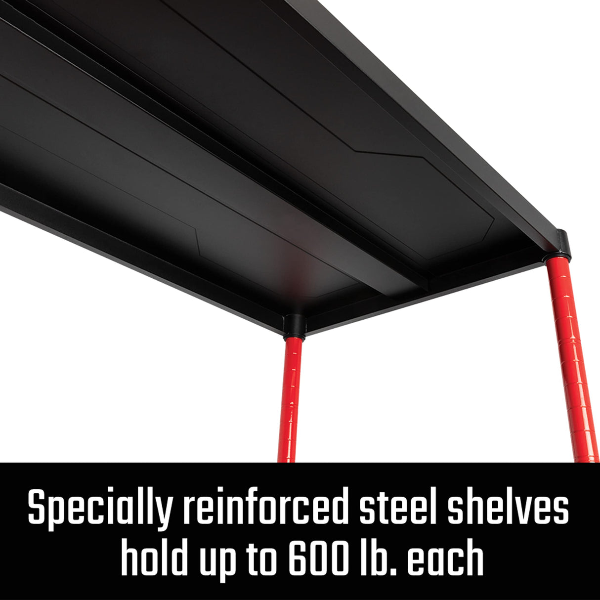 Craftsman 4-Shelf 6-Foot Tall Storage Rack for Garage and Workshop, Durable Powder-Coated Steel, Reinforced Adjustable-Height Steel Shelves - Craftsman