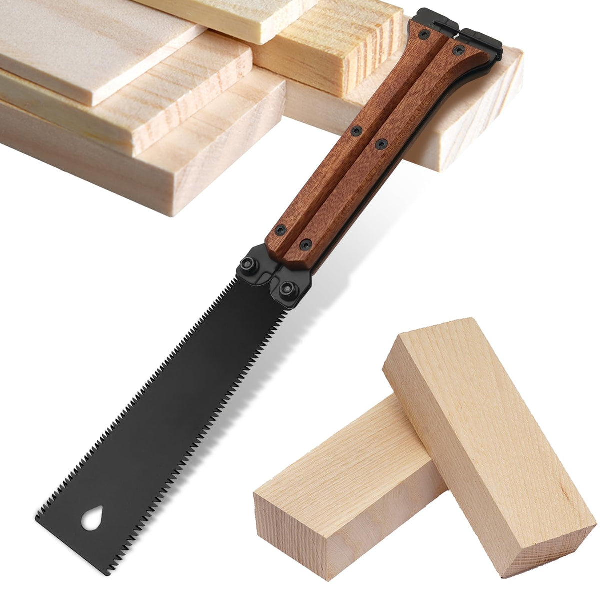 WBJKZJD Folding Saw, 5.5 Inch Small Pocket Hand Saw 11/15TPI Pruning Saw for Smooth and Precise Cuts Flush Cut Saw for Camping Gardening Carpentry WBJKZJD