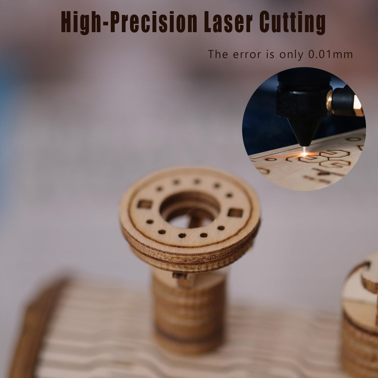 Suerte 3D Puzzles for Adult Wooden Train Model Set DIY Assembly Mechanical Puzzles Wood Train Building Model Kit Gift for Men Teens Kids on Birthday Suerte