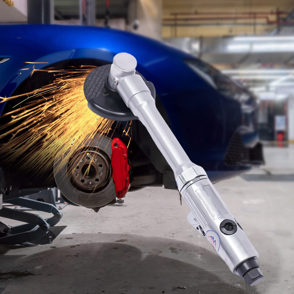 Pneumatic Angle Grinder, 18000RPM 90PSI Pneumatic Cutting Tool, 3"/75mm Cutting Machine with Long Handle For Polishing, Cut Off Metal Kathring