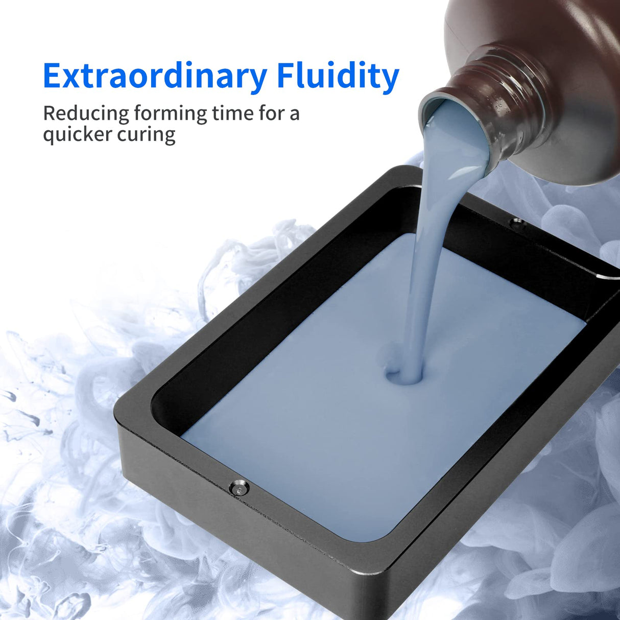 ANYCUBIC 3D Printer Resin, 405nm LCD UV-Curing 3D Resin, High Precision & Rapid Photopolymer Resin for LCD/DLP/SLA Resin 3D Printer (Grey, 1kg) ANYCUBIC