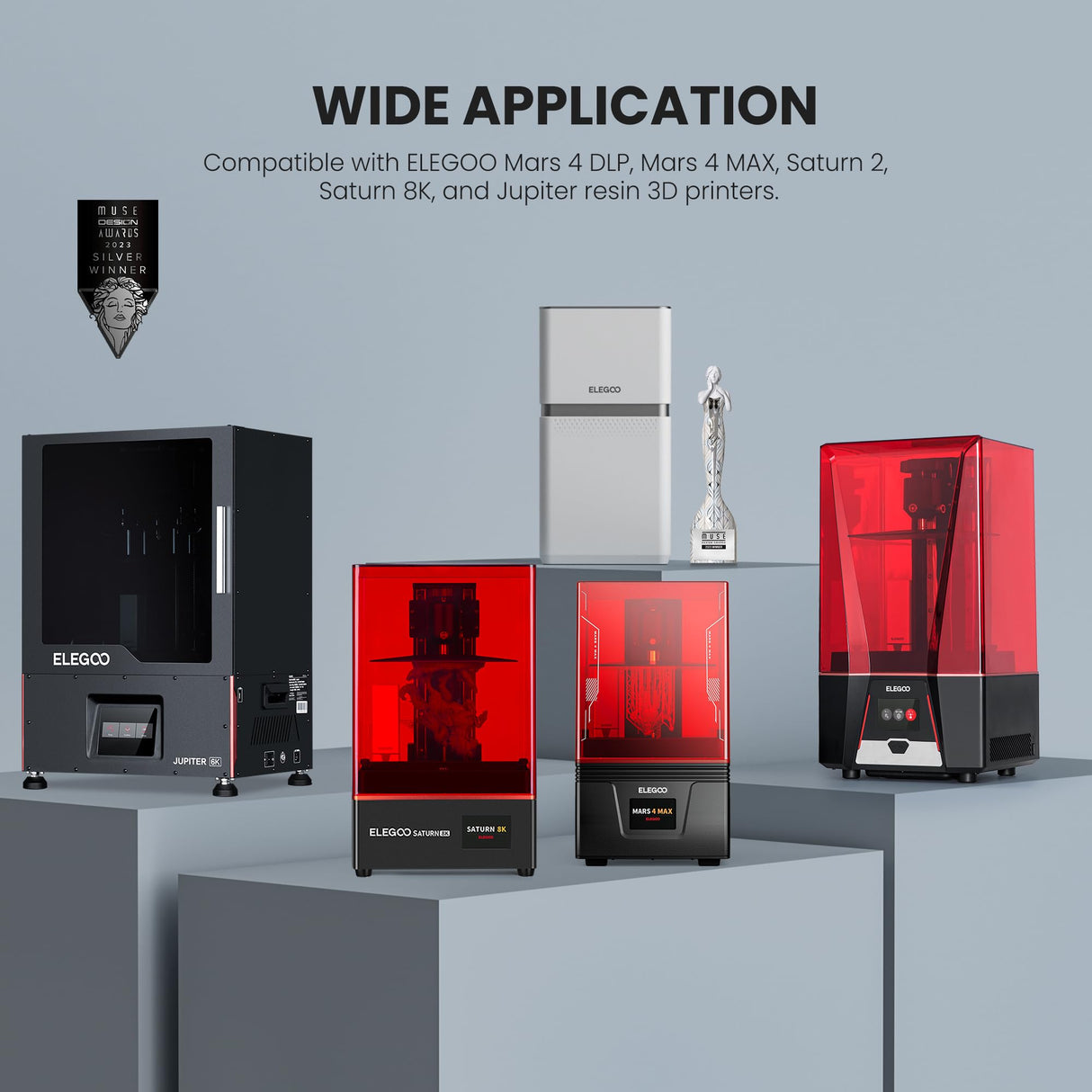 ELEGOO Marsmate Air Purifier, Remove Up to 95% TVOC, Compatible with ELEGOO Mars 4 Series, Saturn 3 Series, Saturn 2, Saturn 8K and Jupiter 3D ELEGOO