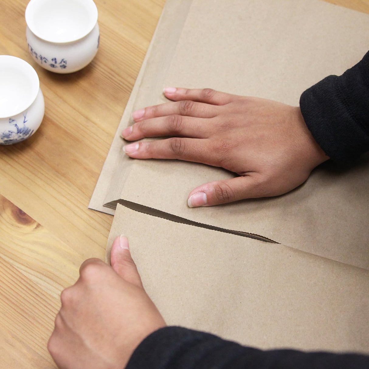 Elementree Packing Paper Sheets (1500 Count), Fanfold #35 Kraft Paper with 11" Perforations, Sustainable Shipping & Moving Supplies, Eco-Friendly - WoodArtSupply