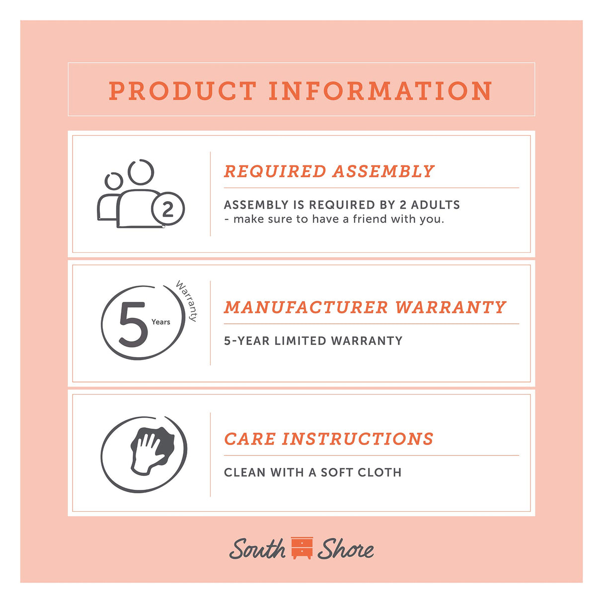 South Shore Summertime Bookcase Headboard, Twin, Pure White South Shore