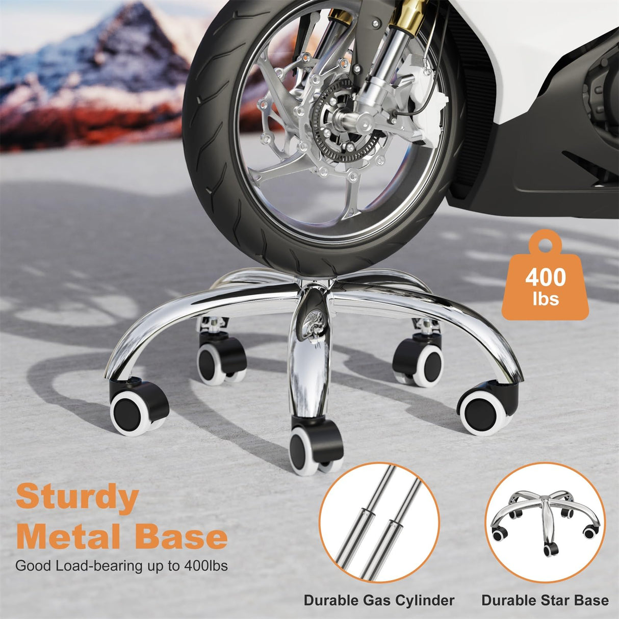 YJHome Rolling Stool, Rolling Stools with Wheels Foot Rest, Backrest Adjustable Height, Heavy Duty 400lbs Weight Capacity, Salon Spa Tattoo Massage YJHome