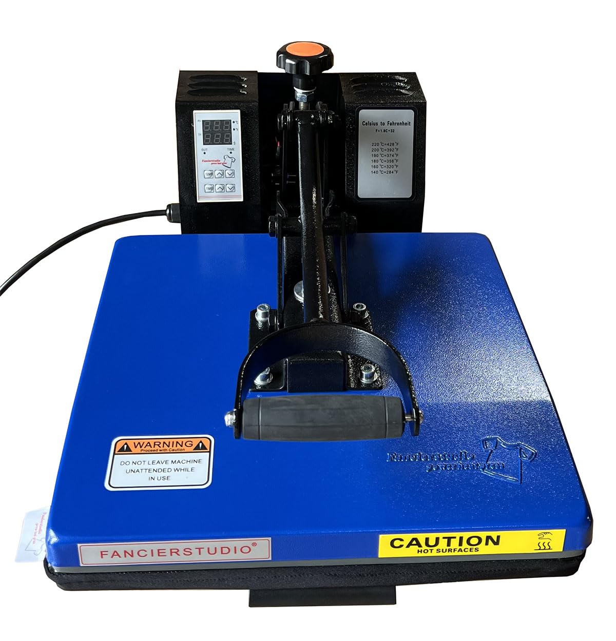 Fancierstudio Heat Press 15X15 Sublimation T-Shirt Heat Press New Model Lower Platen Slide Out 5.5 inches FS15x15 GBP Fancierstudio
