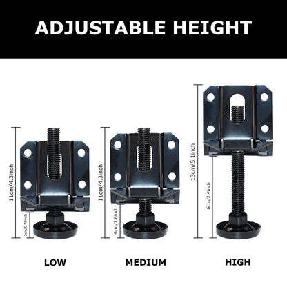 LOSCHEN 4 PCS Heavy Duty Adjustable Leveling Feet for Furniture,Hexagon Nuts Lock Furniture Legs Levelers,for Table, Cabinets, Workbench,Shelving