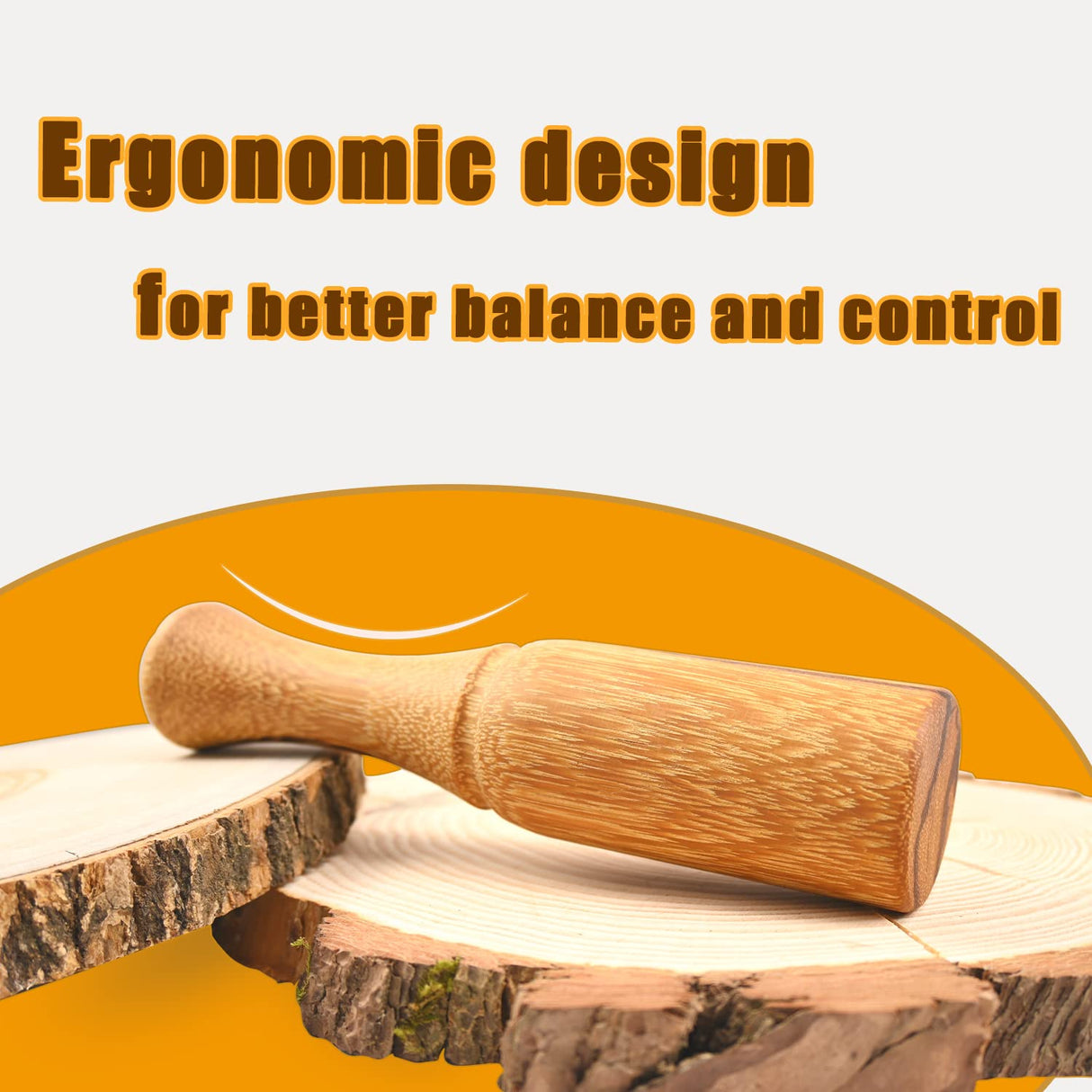 Wood Carving Mallet - 10oz Wooden Mallet - Ergonomic, Comfortable Handle Reduces Hand Fatigue - Marblewood Head Absorbs and Distributes Impact Force Yoquare