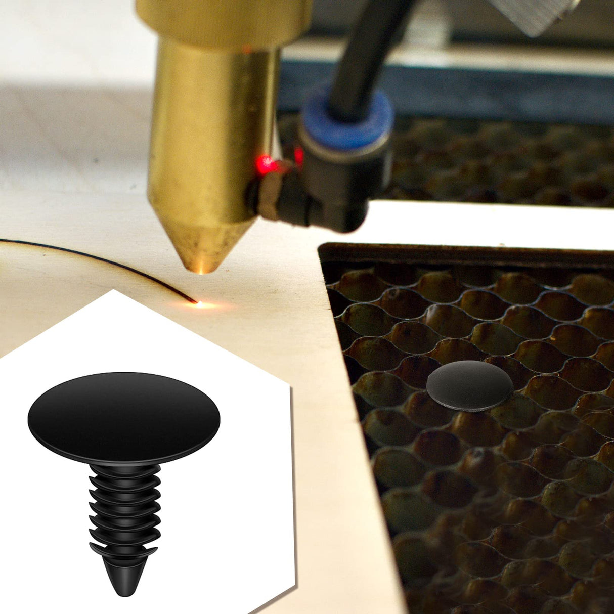 50 Pcs Honeycomb Pins Honeycomb Laser Bed Hold Down Pins Honeycomb Fixing Needle Laser Engraver Accessories Grid Working Table Laser Cutter and Queekay
