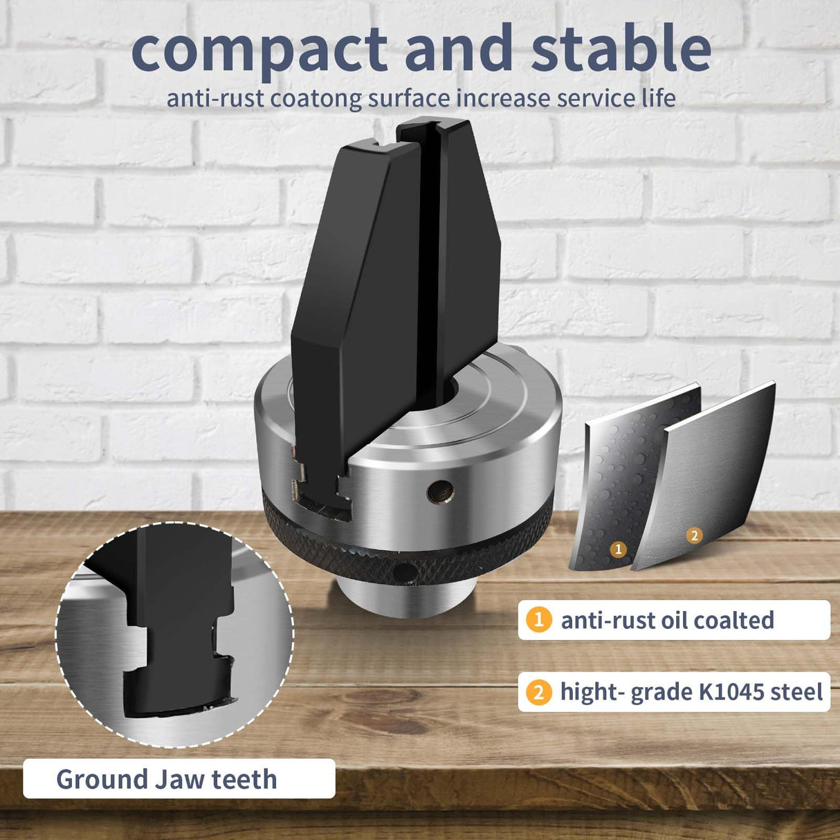 NNBWKIXI 2-inch 2-Jaw Pen Drilling Wood Lathe Chuck with 1" X 8TPI Direct Thread,Dedicated Pen Drilling Lathe Chuck Chuck for Woodturning Pen Turning NNBWKIXI