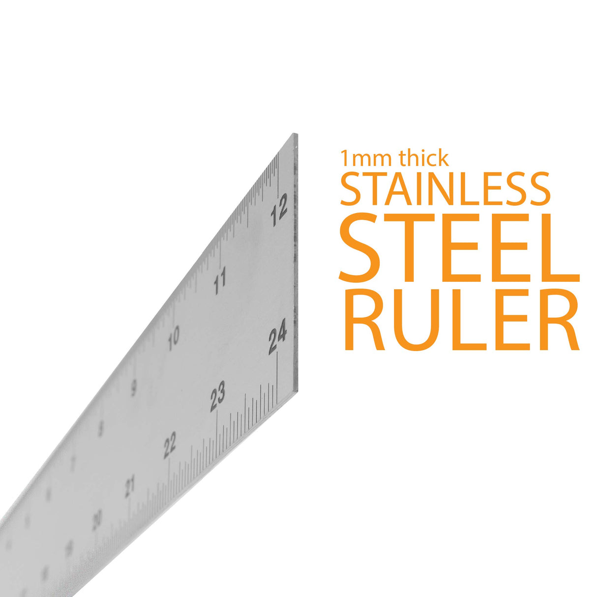Stainless Steel Center Finding Ruler. Ideal for Woodworking, Metal Work, Construction and Around The Home (24" Ruler) Peachtree Woodworking Supply