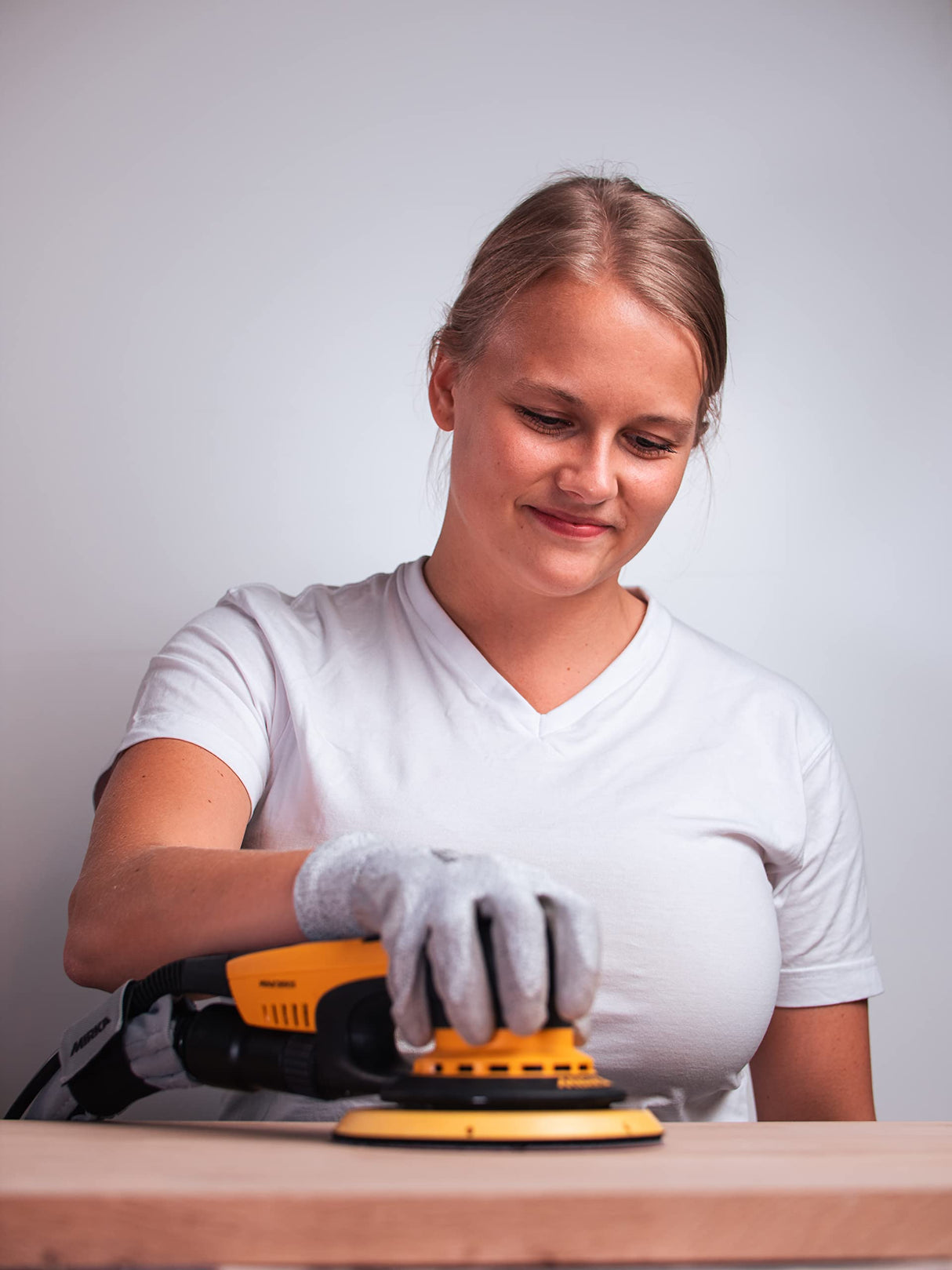 Mirka MID65020CAUS Direct Electric Random Orbital Sander, 6-Inch, Yellow, Black Mirka