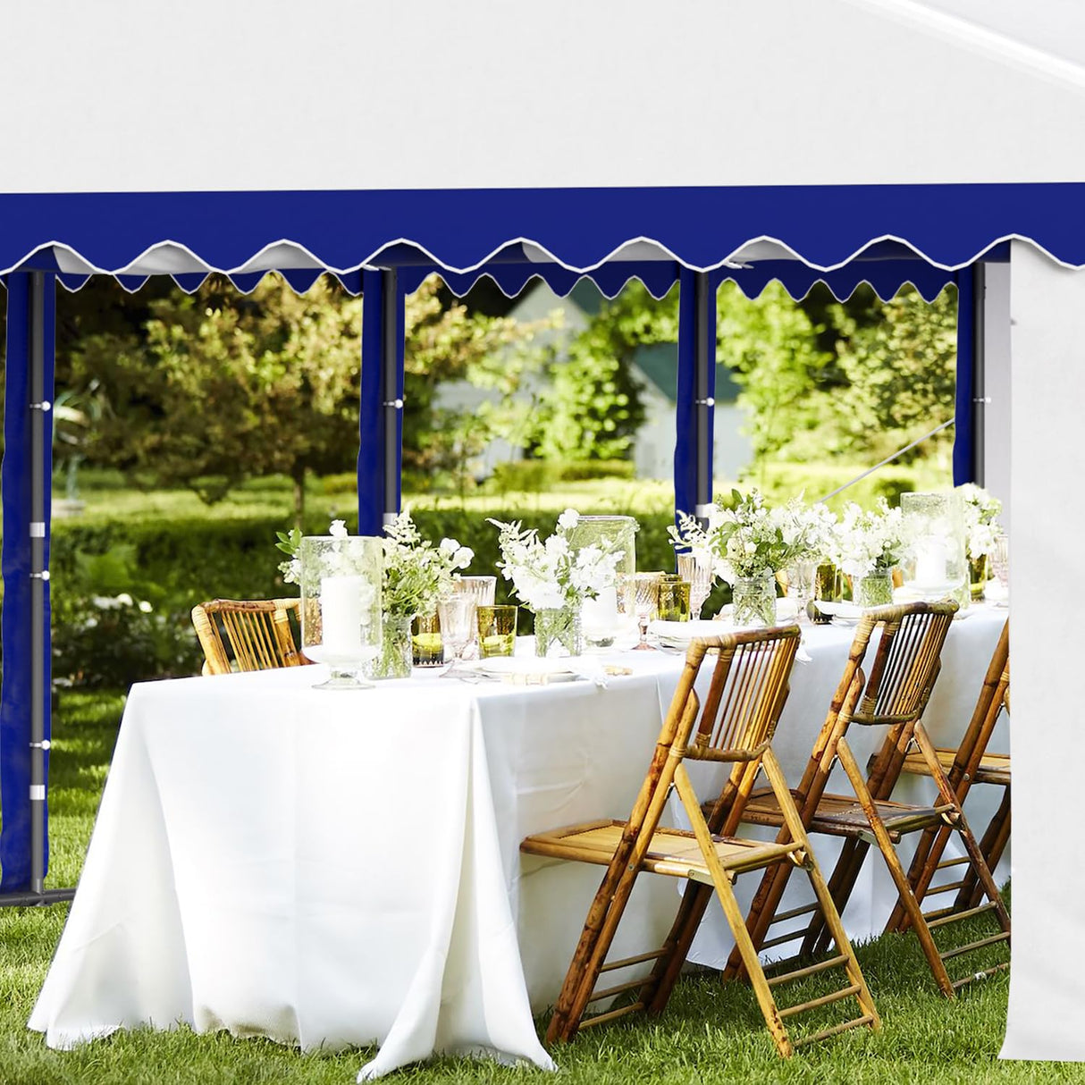 GREEN PARTY 20x40FT Party Tent Heavy Duty, Large Wedding Event Shelters with 7 Carry Bags & Removable Sidewalls, Outdoor Canopy Gazebo Commercial GREEN PARTY