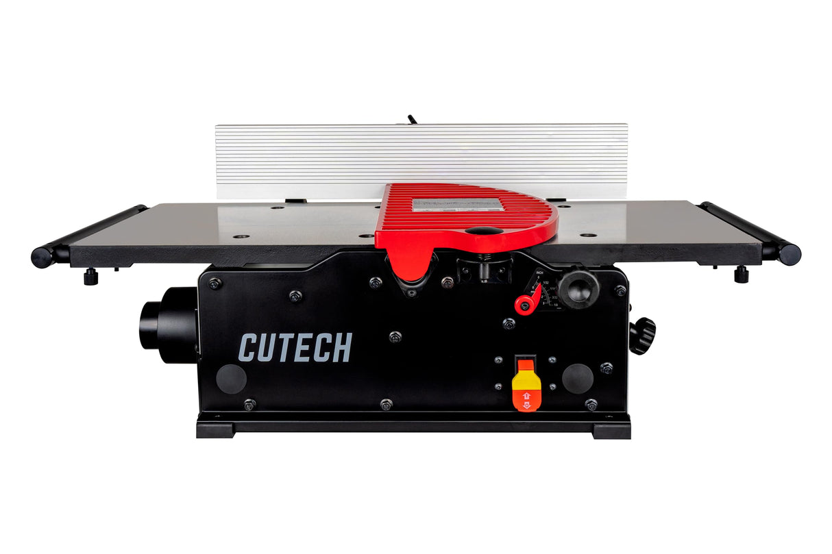 Cutech 401120HI 12-Inch Spiral Cutterhead Benchtop Jointer with Cast Iron Tables, 24 Tungsten Carbide Inserts, Extra Long 24" Fence, Additional Fence CUTECH