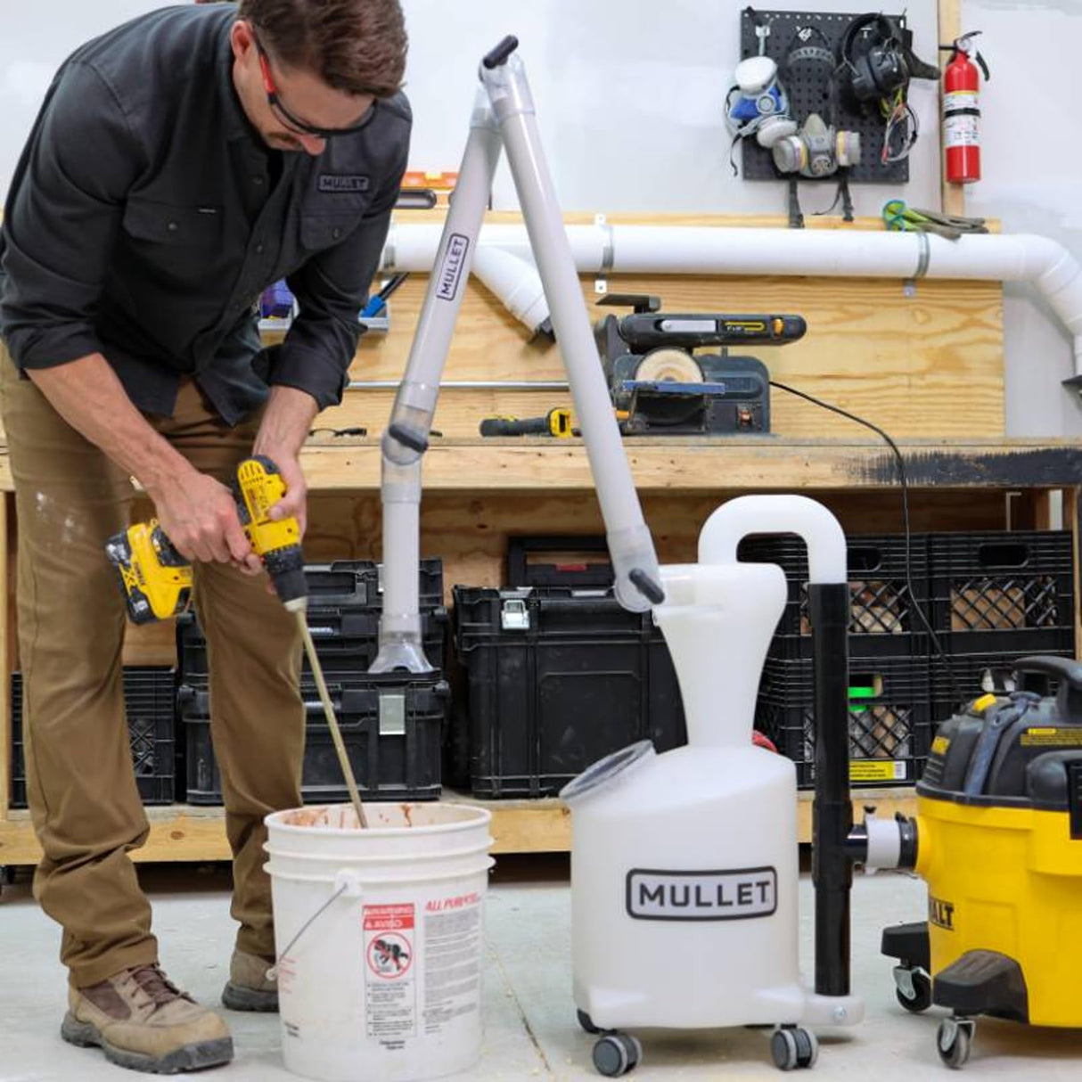 Mullet ThirdHand Dust Collection Boom Arm (Boom Arm + Cyclone) Mullet