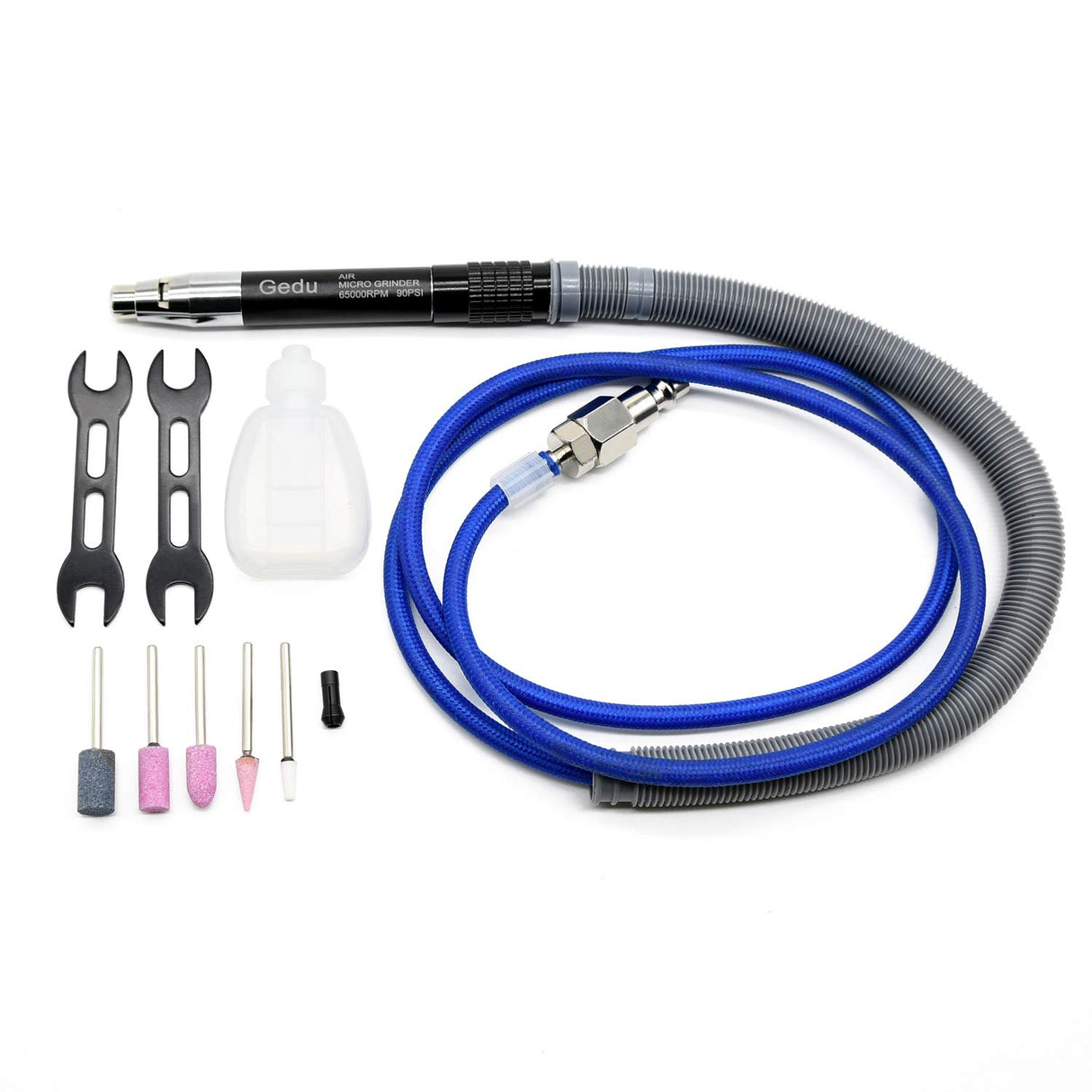 SHININGEYES 1/8" Micro Air Grinder, Pneumatic Micro Air Pencil Die Grinder Polishing Tool Kit for Polishing, Grinding, Drilling Shiningeyes