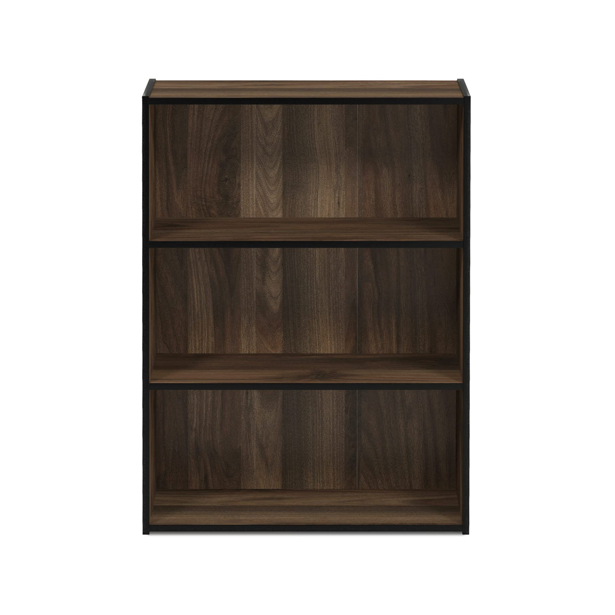Furinno Pasir 3-Tier Open Shelf Bookcase, Columbia Walnut Furinno