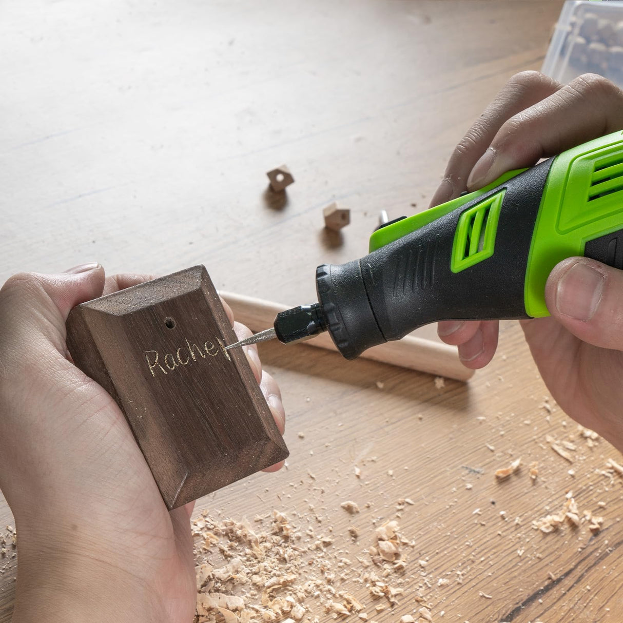 PHALANX 8V Cordless Rotary Tool Kit, 2.0 Ah Battery Rechargeable Rotary Tool with 73pcs Accessories, 5-Speed LED Light, Idea for Sanding, Carving, PHALANX