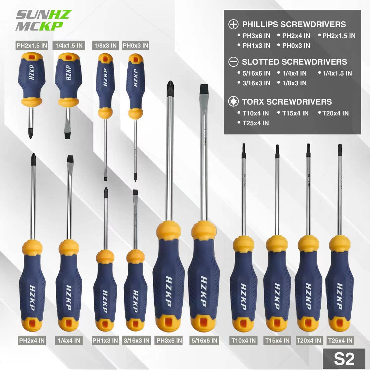 SUNHZMCKP Magnetic Screwdriver Set 66-Piece, S2- Alloy Tool Steel, Includes Slotted/Phillips/Torx Mini Precision Screwdriver, Replaceable Screwdriver SUNHZ MCKP