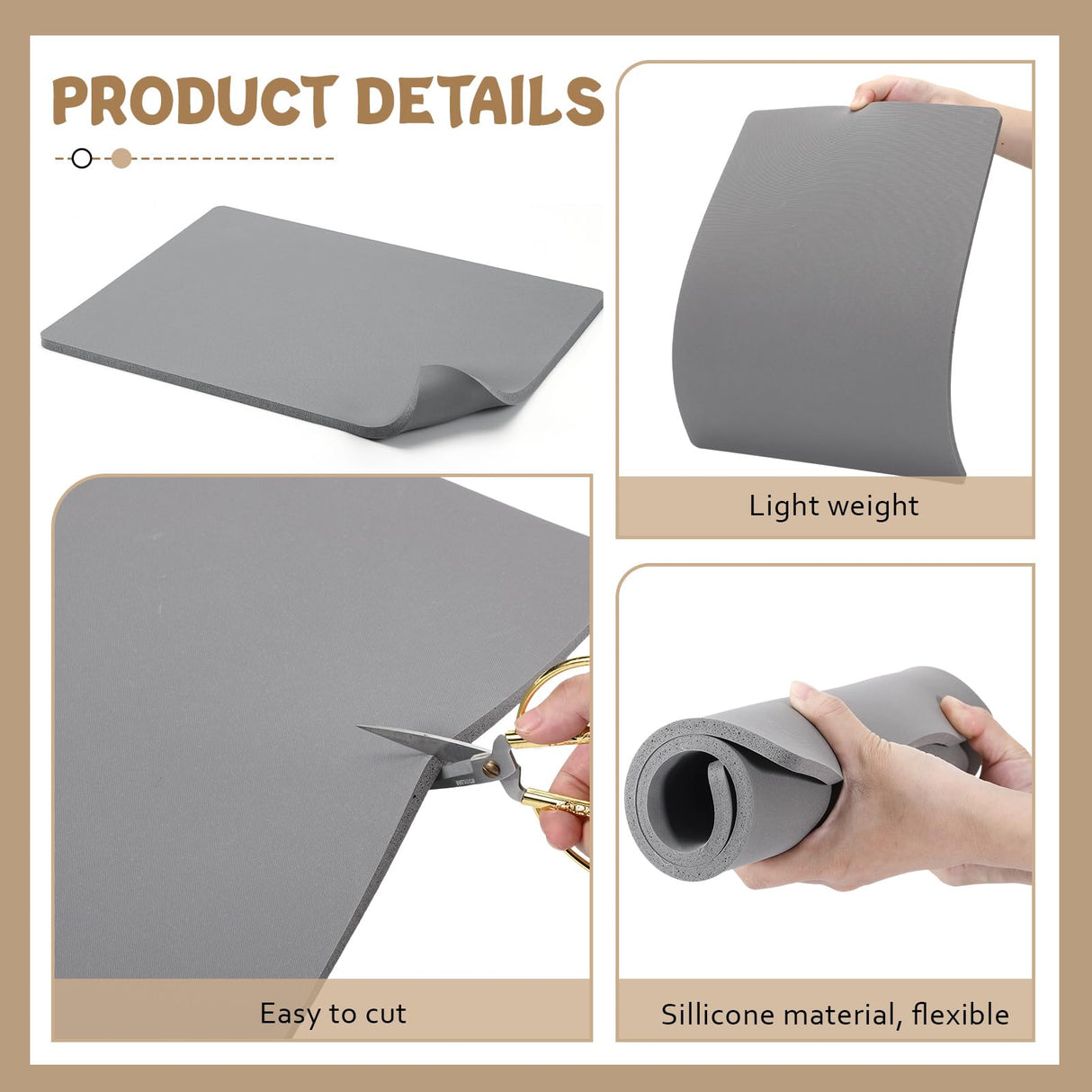 Frienda 2 Pcs Heat Press Pad Mat 0.31 Inch Thick Silicone Mat for Heat Press Flat Press Replacement Pad for Sublimation Heat Transfer Machine T Shirt Frienda