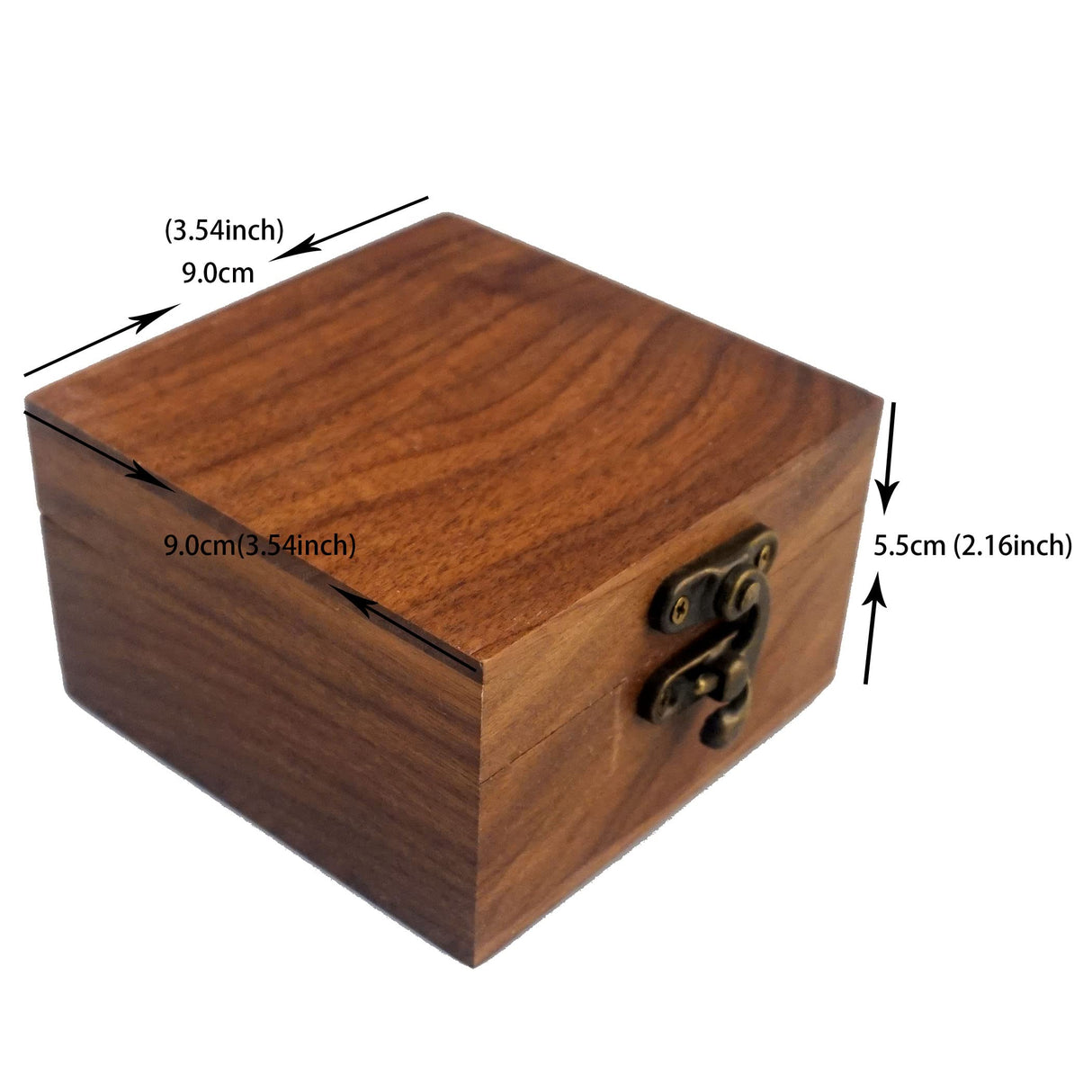 LONMAIX Walnut Wood Box for Crafts, Jewelry Box and watch box Wooden Keepsake Box Gift (Walnut) LONMAIX
