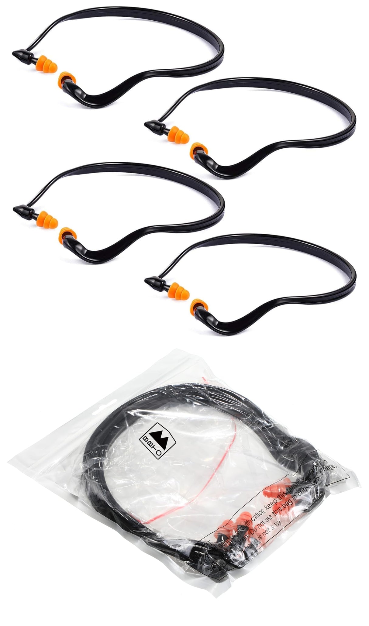 Banded Earplugs for Shooting Range Band Ear Plugs Lightweight Silicone Earplugs for Hearing Protection, Noise Reduction, Work, Construction, BBTO