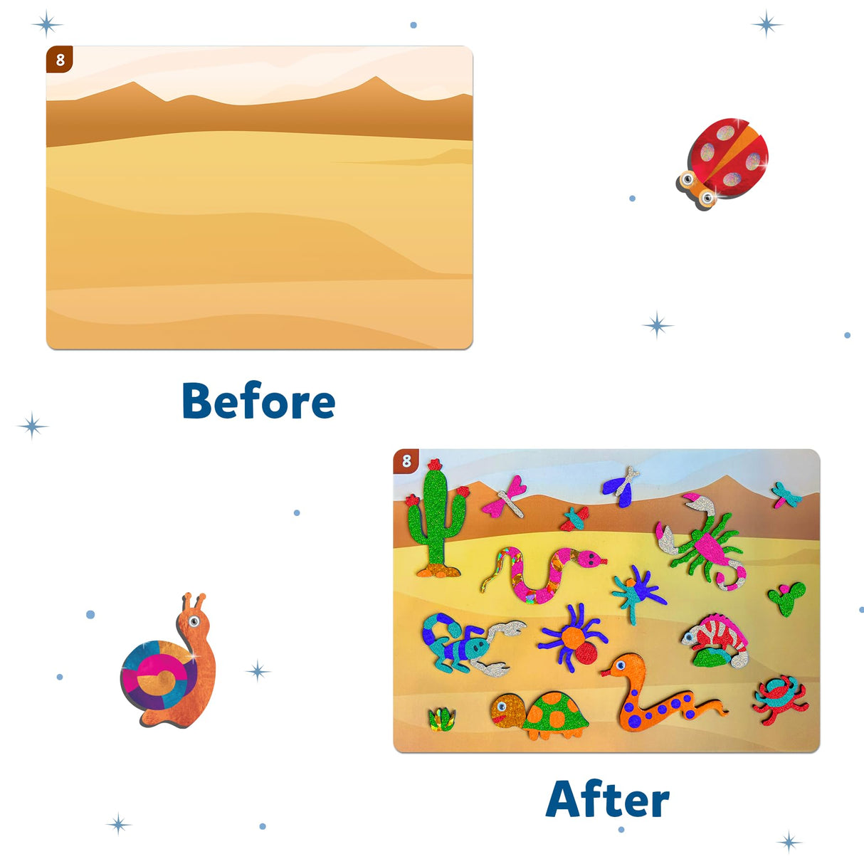 Skillmatics Art & Craft Activity - Foil Fun Bugs & Butterflies, No Mess Art for Kids, Craft Kits & Supplies, DIY Creative Activity, Gifts for Boys & Skillmatics