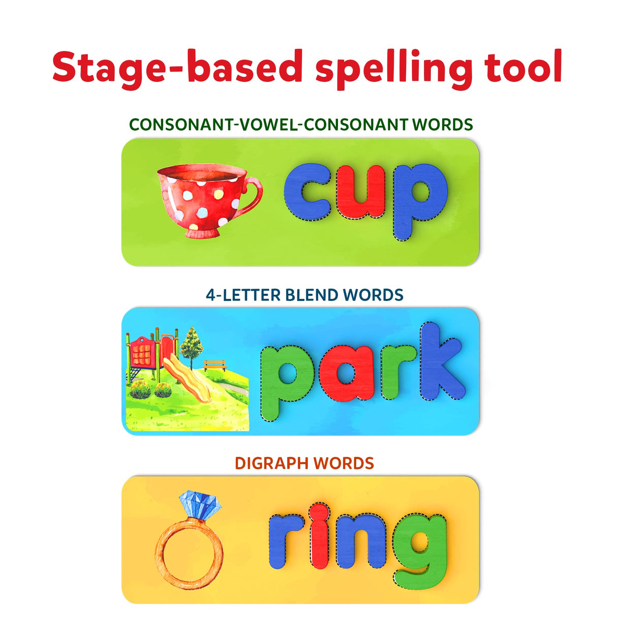 Skillmatics Preschool Learning Activity - Ready to Spell, Stage-Based Learning to Improve Vocabulary & Spelling, Educational Toy, Gifts for Boys & Skillmatics