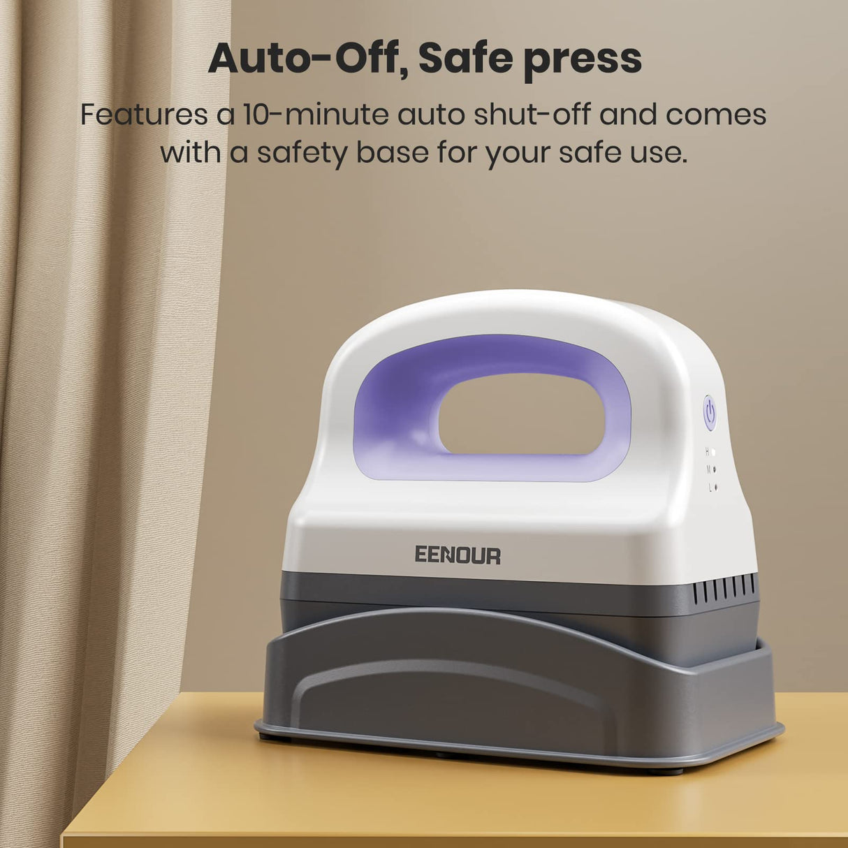 EENOUR Hat Press Machine, Mini Heat Press for Caps with 3 Heating Levels & Auto-Off, Handheld Cap Easy Press with 3"×5.5" Arched Heating Plate, 2 EENOUR