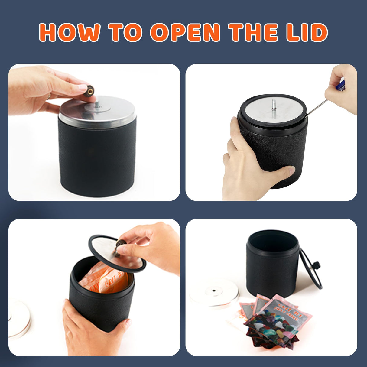 VIYUKI Professional Rock Tumbler Kit - Double Drum 6LB Lapidary Polisher for Adults (Double Barrel), Includes Rough Gemstones, 8 Polishing Grits, VIYUKI