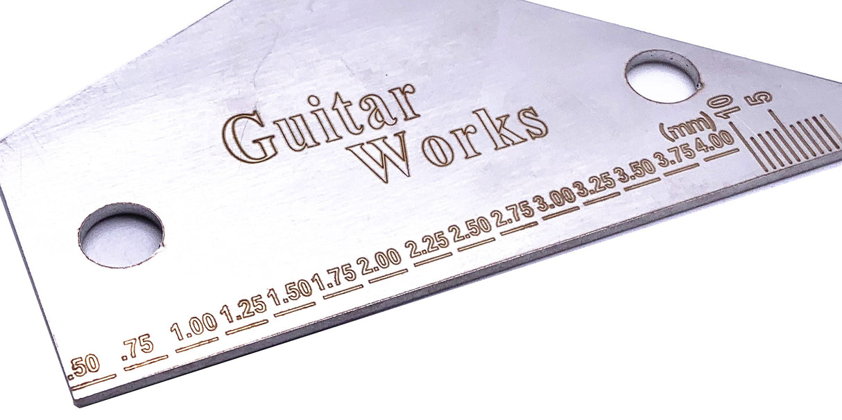 Jiayouy 4Pcs Luthier Tools Set Dual Scale Guitar Neck Notched Straight Edge String Action Gauge Ruler Fret Rocker Fret Leveling Beam for Guitar and Jiayouy