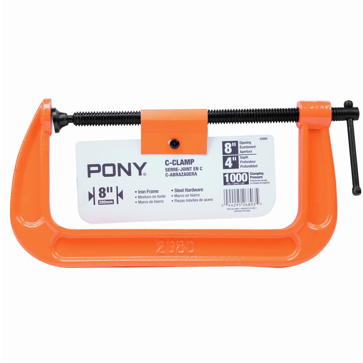 Pony Jorgensen 2680 8-Inch C-Clamp, Orange Pony Jorgensen