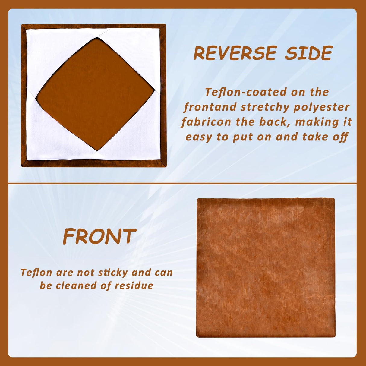 KELEYU 2 Pcs Wrap Cover for Heat Press Platen 15x15 Inch,Non-Stick High Temperature Reusable Teflon Heat Press Platen Wrap Cover,Protecting KELEYU