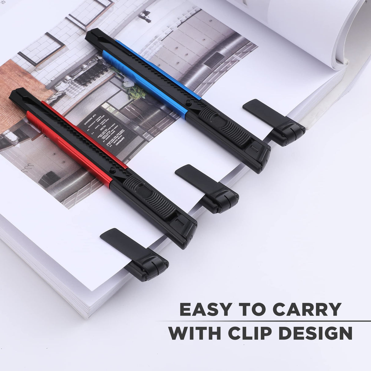 WORKPRO Premium Utility Knife Retractable Snap-off Blade, Heavy Duty Aluminum Box Cutter Set, Razor Knife Exacto Craft Knives, with 10 Extra 9mm WORKPRO