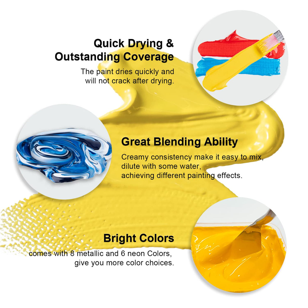 HIMI Gouache Paint Set, 56 Colors×30ml, Unique Jelly Cup Design, Non-Toxic, Gouache Paint for Canvas Watercolor Paper - Perfect for Beginners, HIMI