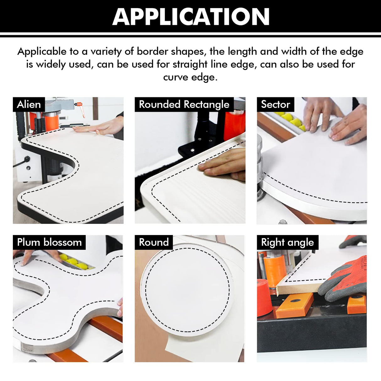 YUCHENGTECH Woodworking Edge Bander Banding Machine Portable Edge Bander Curve Straight Edge Banding Machine With Speed Control 5-10m/min (110V, YUCHENGTECH