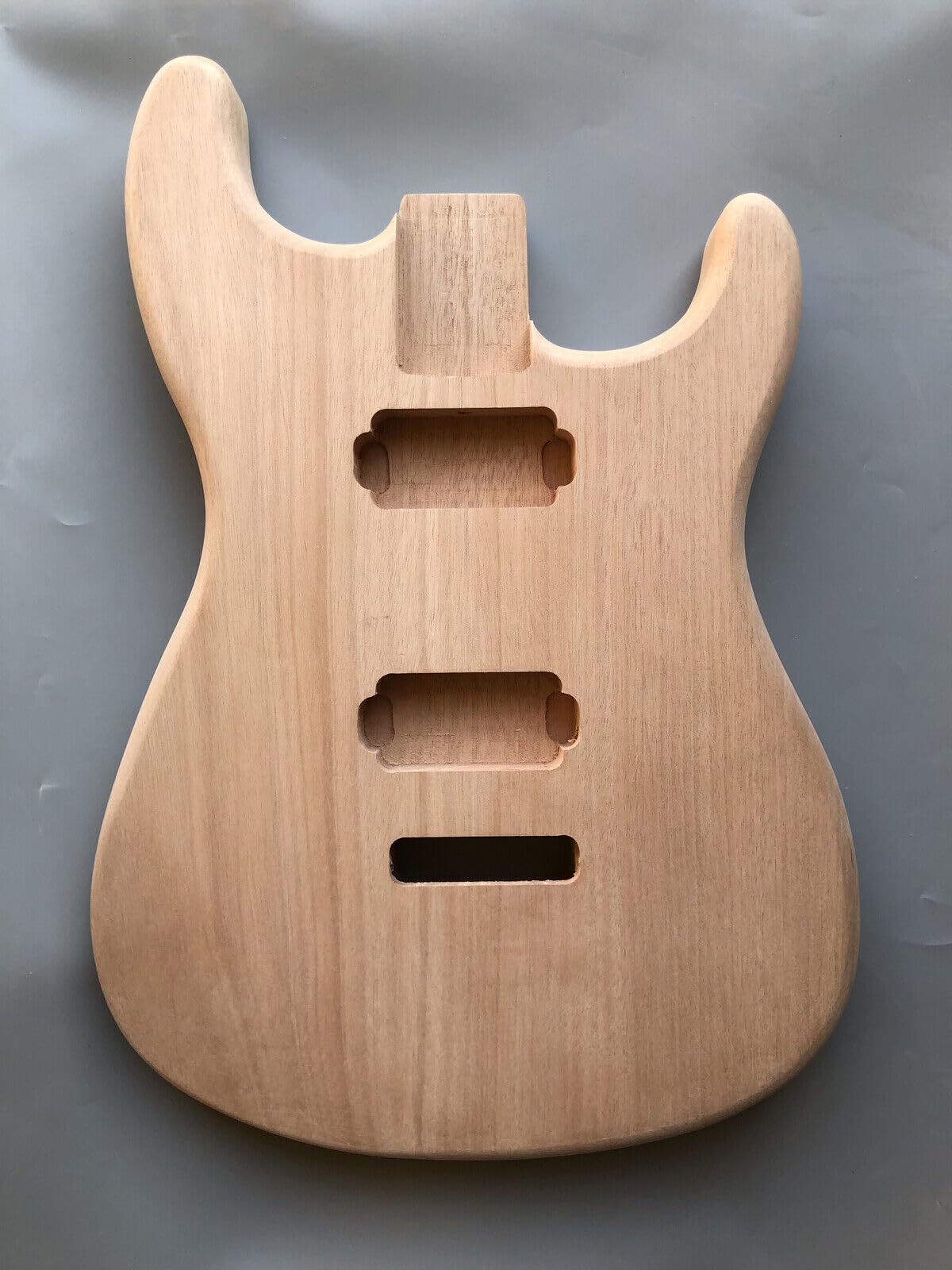 Electric Guitar Body Blank Mahogany wood Electric Guitar Body Unfinished DIY Project For ST Guitar body Replacement (Model 2) Generic