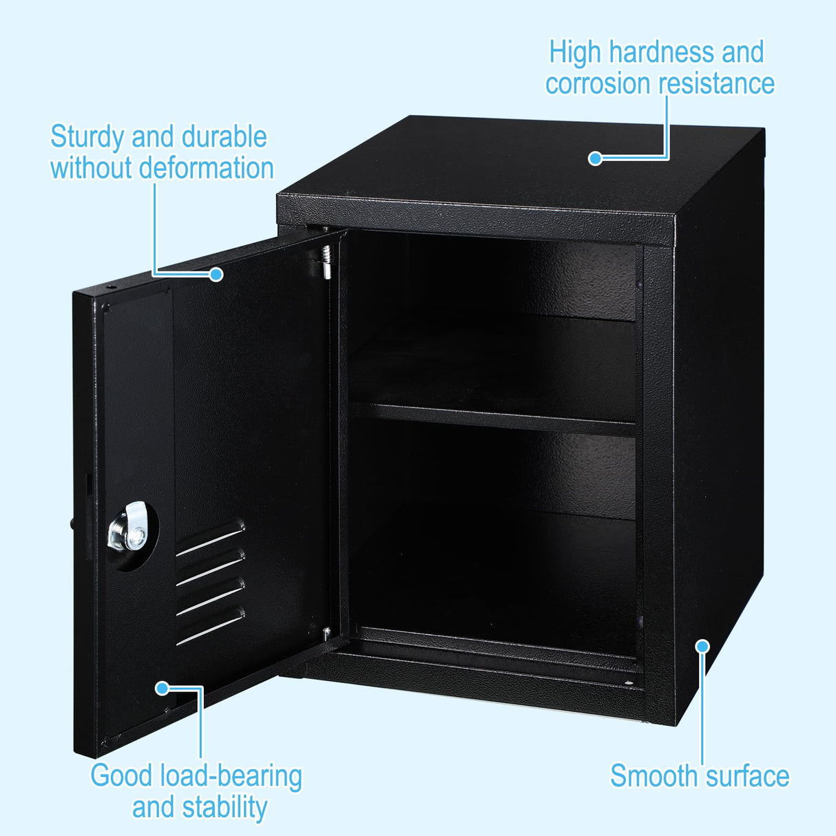 Suzile Lockable Storage Cabinet Metal Lockable Steel Storage Cabinet Organizer Storage Lockers for Employees Vertical Metal Cabinets End Side Table Suzile