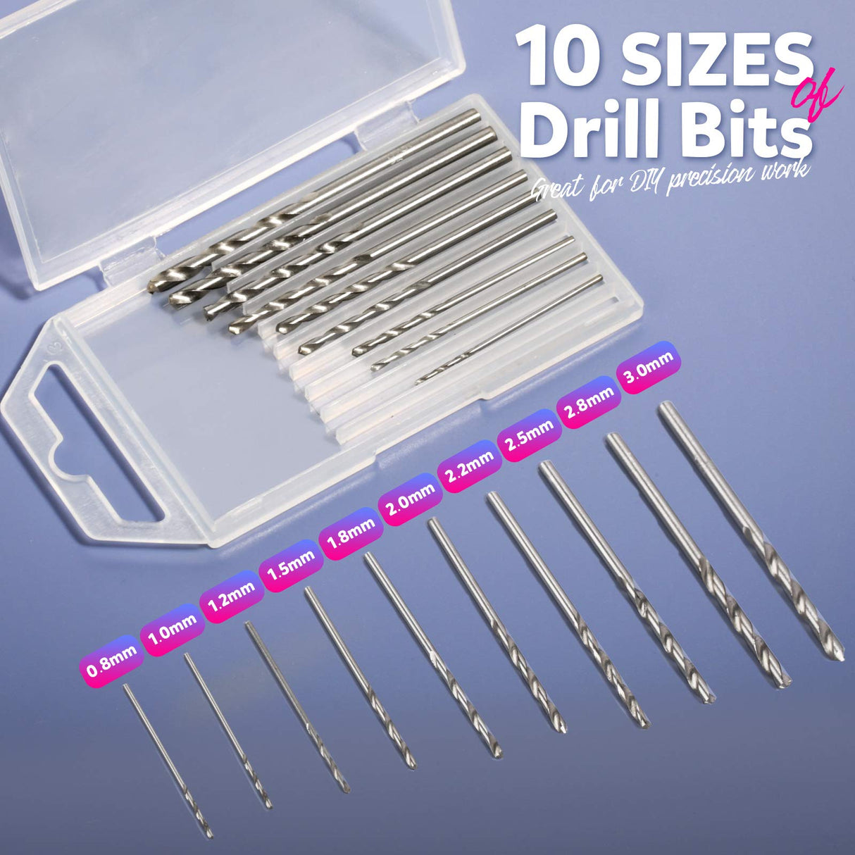 LEOBRO Hand Drill, Pin Vise Hand Drill for Jewelry Making, Mini Drill with Small Drill Bits, Drill Press Vise, 210pcs Keychain Making Supplies, Resin LEOBRO
